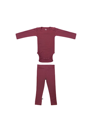 Owli Modal Bebek Takım Bordo 001