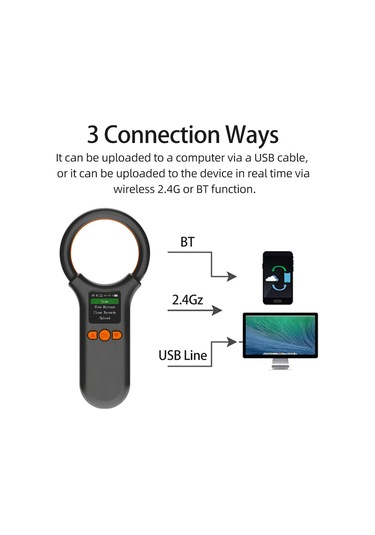 Hayvan Mikroçip Pet Etiket Tarayıcı Kimlik Okuyucu Rfıd Emıd Hayvan Taşınabilir Çip Okuyucu Bt+usb+2.4g Bağlantı Desteği 500 Bilgi Depolama Fonksiyonu 1.44 İnç Tft Lcd Ekran Fdx-b Iso11784/85 Köpek