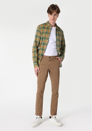 Colins Slim Fit Orta Bel Düz Paça Erkek Gri Pantolon Cl1049749 Q1.v2 Tpe Gri