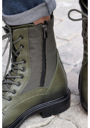 Vojo C756 Sıcak Astarlı Fermuarlı Erkek Bot Postal 2 Renk Haki