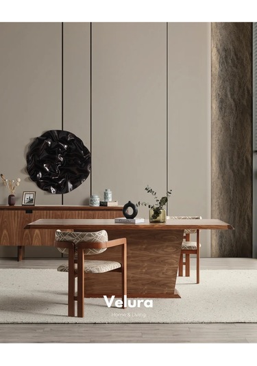 Harmoni Yemek Odası Takımı Yemek Masası + 4 Adet Sandalye Kahverengi