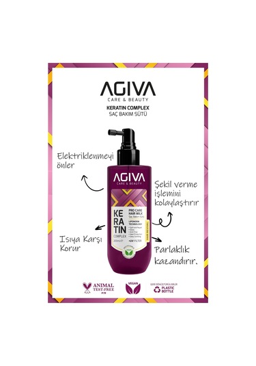 Agiva Keratin Saç Bakım Sütü 200 ML