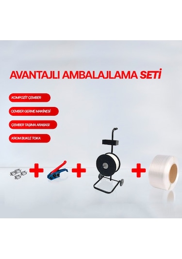 ONUR PLASTİK KAZANÇLI 1100 MT KOMPOZİT(LİFLİ)ÇEMBER KULLANIM SETİ