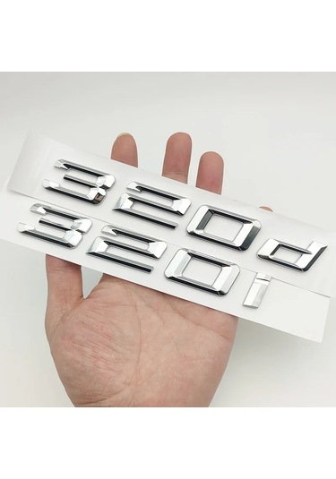 Parlak Siyah-323d-3d Siyah Araba Gövde Rozeti Amblem Etiket 316i 318i 320i 325i 318d 320d 330d Logo Bmw E90 E46 F30 E30