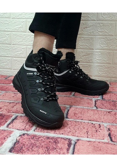 Stepway 8075 Siyah Kürklü Kaymaz Taban Erkek Bot 001