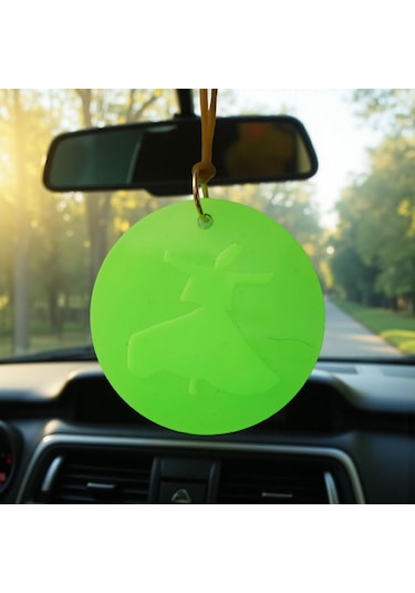 Semazen Karanlıkta Parlayan Fosforlu Dikiz Aynası Asma Süsü İslami Aksesuar Yeşil