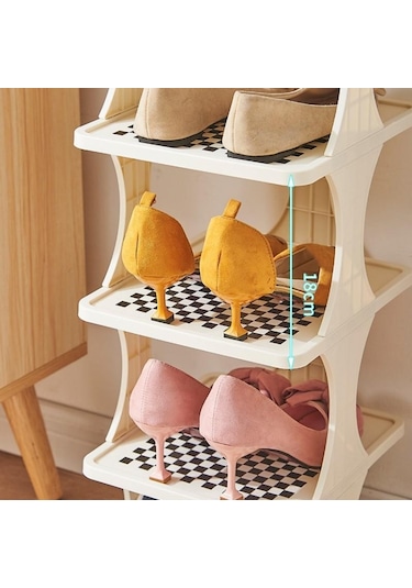 Ayakkabı Rafları Organizatör Dıy Yurdu Ayakkabı Dolapları OrganizatörRafları Köşe İçin Raf 4 Layers Beyaz