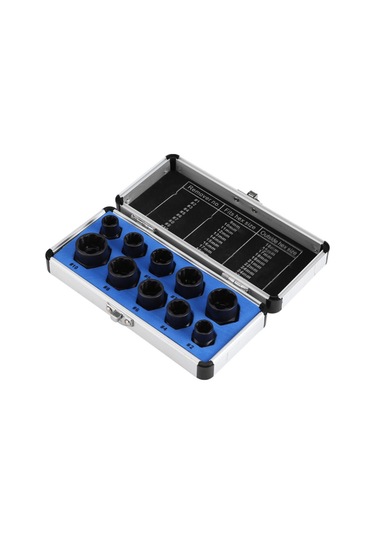 Tangshopping 10 Adet Cıvata/somun/vida Çıkarıcı Set - Siyah