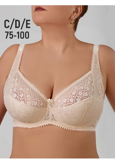 Diorella Fashion Dantel Sütyen Büyük Beden 402356621 Bej