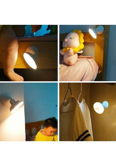 Beyaz Led Usb Şarj Pır Kızılötesi Sensör Gece Lambası Dolaplar, Aile Yatak Odaları, Koridorlar İçin Uygun 8 Lamba Yuvası Beyaz