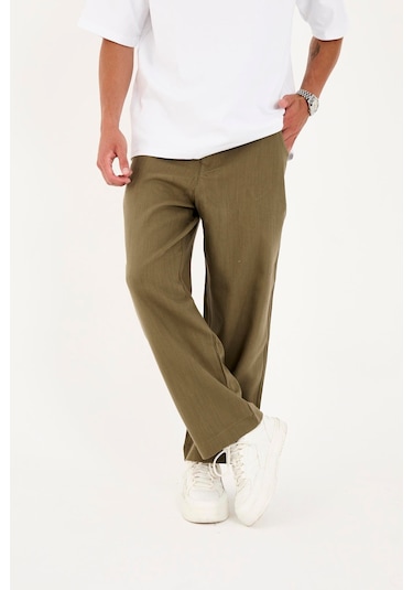 Rocqerx R-4419 Fermuarlı Baggy Pantolon Haki