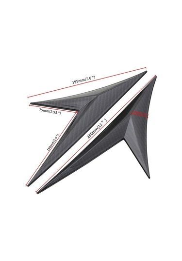 Besthome1 Evrensel V Şekilli Araba Spoiler Kanatları - Modaya Uygun, Dayanıklı Ve Pratik