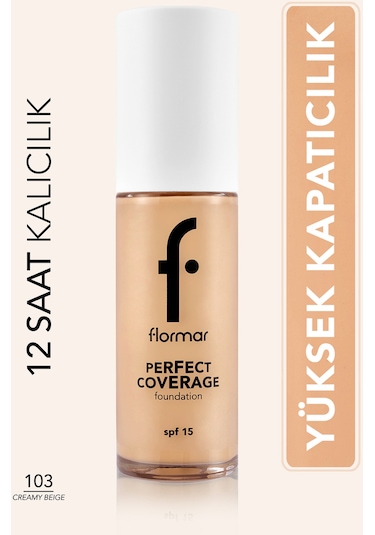 Flormar Perfect Coverage Foundation 103 Creamy Beige