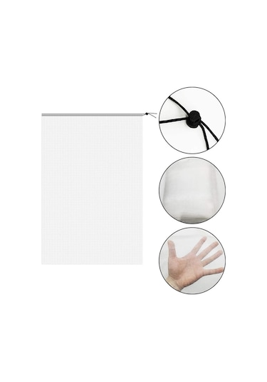 Sones Bağcıklı Bitki Böcek Örtüsü Ağı Sera Meyve Ağacı Kuş Örtüsü, Boyut: 1.2x1.4m Beyaz