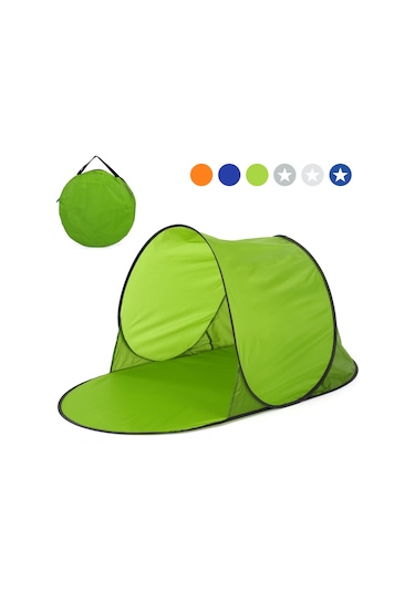 Leezsing Tek Kişilik Otomatik Açılan Sahil Çadırı - Uv Koruma Ve Su Geçirmez 190t Poliester Malzeme İle Dinlenme Ve Piknik İçin Yeşil Yeşil