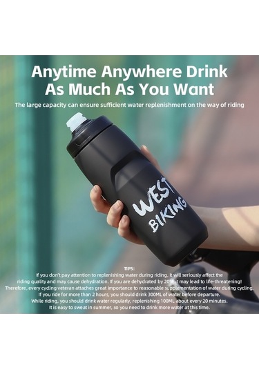 Wondernest Yp0721042 West Su Siyah Şişesi Sertifikalı Pp+silikon Mat Kamp Bardağı 750ml - Fda Onaylı Bpa İçermez, Hava Sızdırmaz Siyah