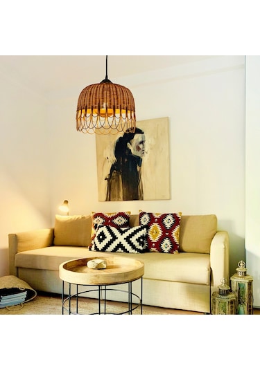 Doğal Rattan Bambu Avize: Pendant