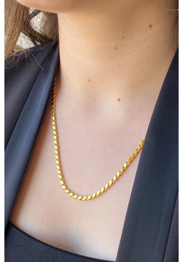 14 Ayar Altın 3.5 Mm Pullu Zincir Kolye