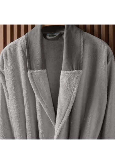 Orion Bambu Unisex Bornoz Gri Gri