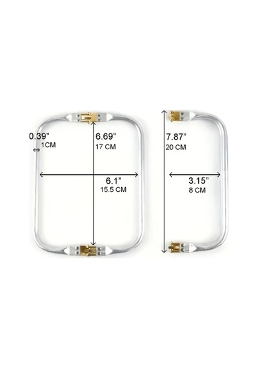 Fochsia 2 Adet Açık Altın Renk 7.87 İnç Çanta Çerçevesi Doktor Metal Alüminyum Boru Tutamak Dıy Cüzdan Yapım Parçaları