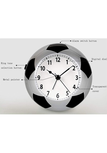 Turuncu Yaratıcı Çocuk Çalar Saati Öğrenci Basit Futbol Saati Diğer