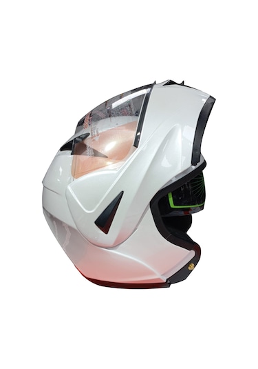 Vırtue LS5 Çene Açılır Güneş Vizörlü Kask Beyaz
