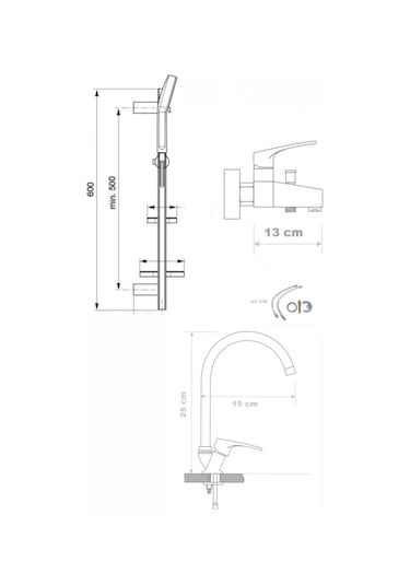 Armour Armatür Batarya Seti 3'lü Siyah Siyah