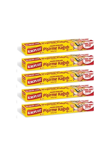 Koroplast Pişirme Kağıdı Hazır Kesilmiş 16 Adet x 5 Adet