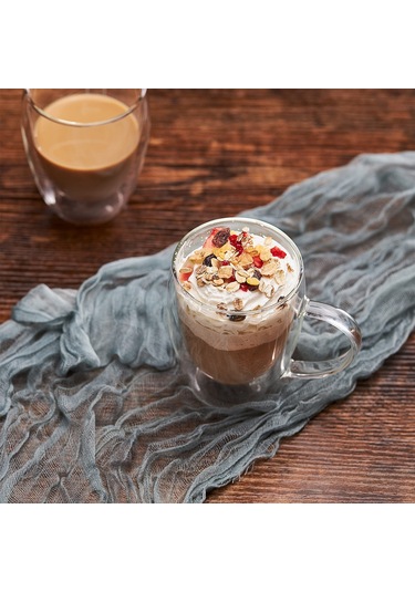 Leezsing 350ml Yüksek Borosilikat Cam Bardak - Isı Dayanıklı, Çeşitli İçecekler İçin, Elle Tutucu Ve Basit Tasarım Diğer