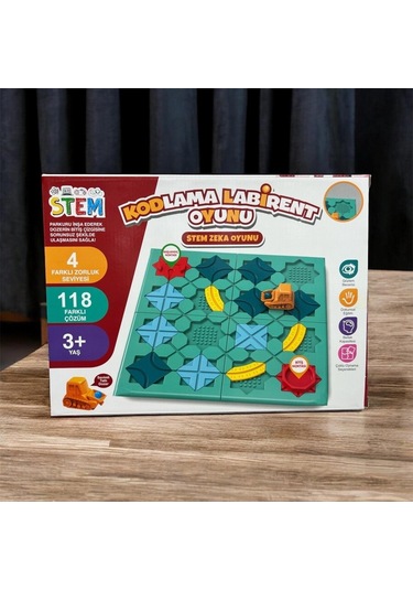 Kodlama Labirent Arabalı Zeka Oyunu Eğitici Oyuncak