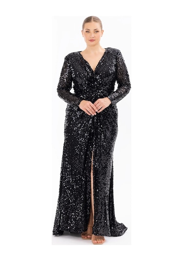 İlmio Bayan Abiye Elbise 3841020 Siyah Siyah