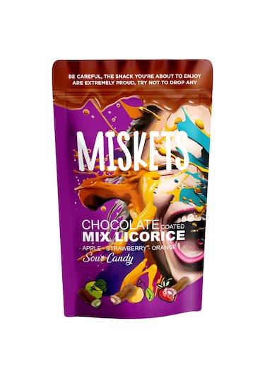 Miskets Sütlü Çikolata Kaplı Eksi Dolgulu Karışık Aromalı Licoric 120 G