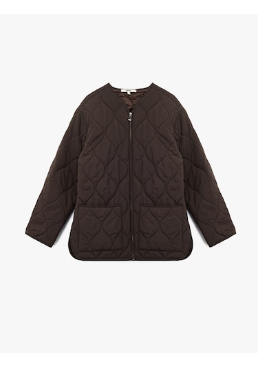 Koton Uzun Kollu Cepli Bisiklet Yaka Fermuarlı Oversize Kapitone Ceket Kahverengi 6wak20288ew Kahve Koton Uzun Kollu Cepli Bisiklet Yaka Fermuarlı Oversize Kapitone Ceket Kahverengi 6wak20288ew Kahve