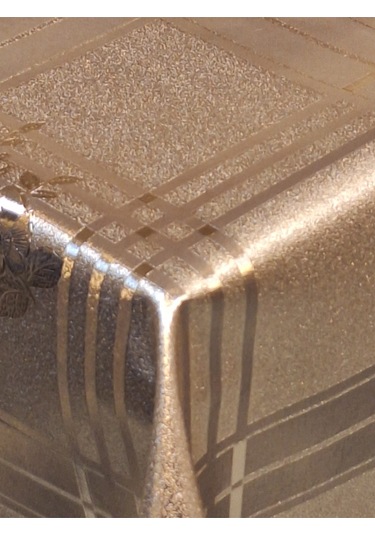 Gold Parlak Silinebilir Masa Örtüsü - Elyaflı Pvc Muşamba Gdl601 Bakır