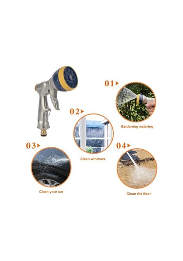 Su Püskürtme Memesi Yüksek Basınçlı Sızdırmaz Ergonomik Saplı Paslanmaz Evrensel Su Hortumu Memesi