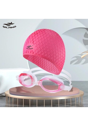 Vernon Yüzme Gözlüğü Buğu Önleyici Yetişkin Erkek Ve Kızlar Hd Düz Silikon Yüzme Gözlüğü Dalış Gözlüğü Yüzme Gözlüğü Pembe Gözlük Pembe Damla Çok Renkli