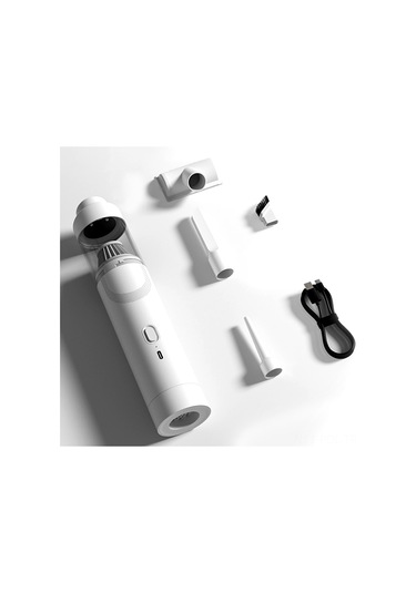 Padalink El Tipi Kablosuz Süpürge - 5000pa Güçlü Emme, Vantilatör, Şişirme Ve Vakum Fonksiyonu - Ev Ve Araç İçin, Beyaz Yerleşik Li-pil