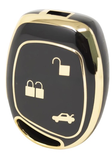 Ford Fiesta Mondeo Focus Transit Fusion 3 Buton Nano Anahtar Kılıfı Siyah-gold