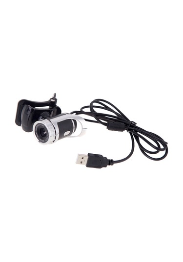 Leezsing Yüksek Kaliteli Usb Web Kamerası: 360 Derece Dönebilir, Mikrofonlu, Gümüş Renk, Bilgisayar Ve Laptop Uyumlu