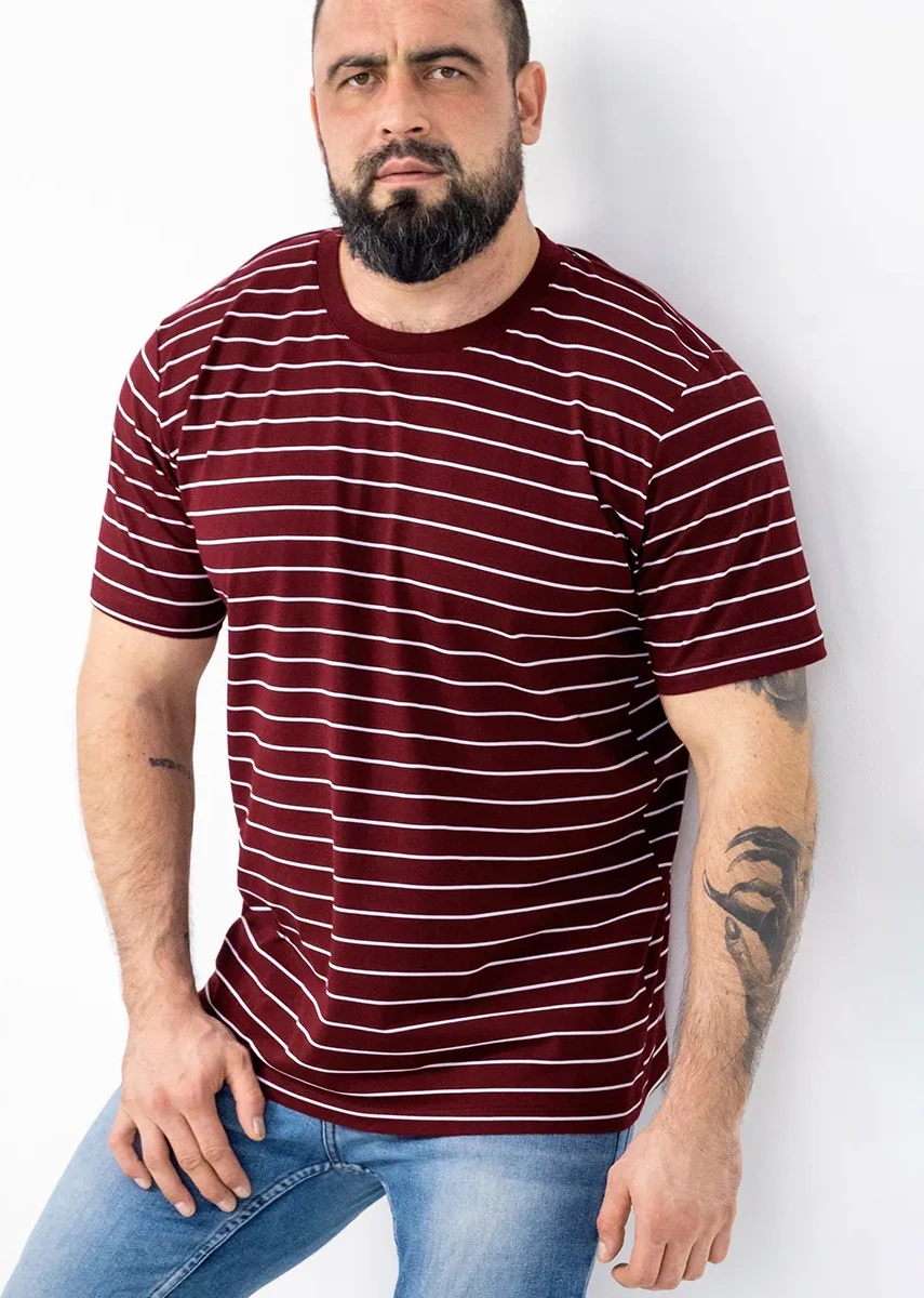 Happyfox Baskılı Büyük Beden Pamuklu Tişört 114523241 Bordo