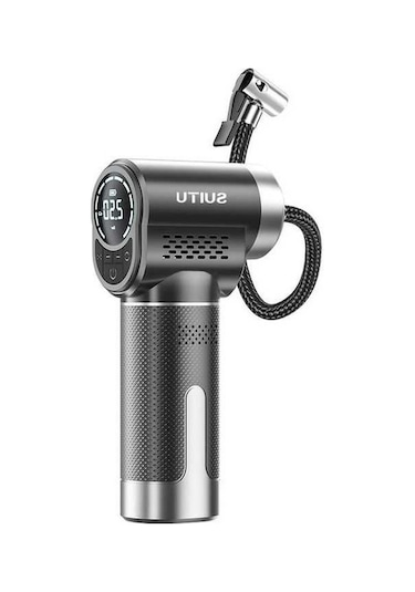 Supermarket1 Suıtu St-5518 Araba Akülü Şişme Pompa Çok Fonksiyonlu Aydınlatmalı Taşınabilir Mini Pompa