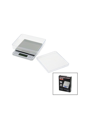 Superıor Mını I-2000 3000gr/0.1gr Mini 10.5x13cm Hassas Tartı - Terazi Şeffaf Pls.kapak Pilli 4741