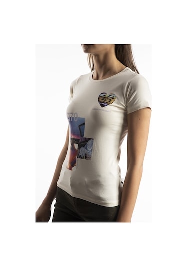 ROBERTO CAVALLI  Kadın T'shirt RRC5289L Bej
