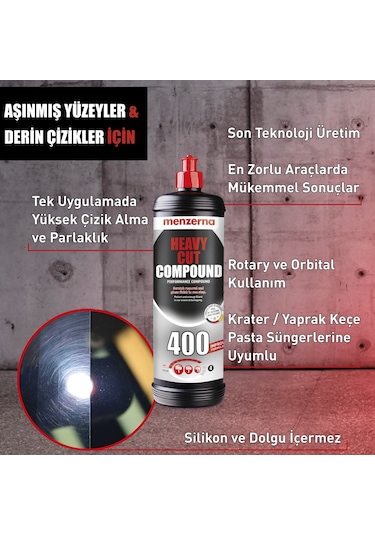 Menzerna Yeni 400 Ağır Çizik Giderici Kalın Pasta - 1 Kg