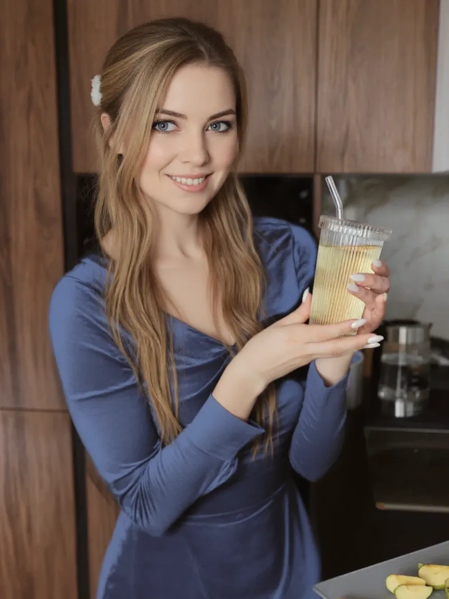 Glassreflection Kapak Ve Pipetli Oluklu Cam Bardak, 375 Ml 174004793 Beyaz