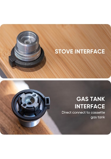 Padalink Kamp Ocağı İçin Propan Gaz Kartuşu Bağlantı Adaptörü, Tüp Gaz Bağlantısı Gümüş