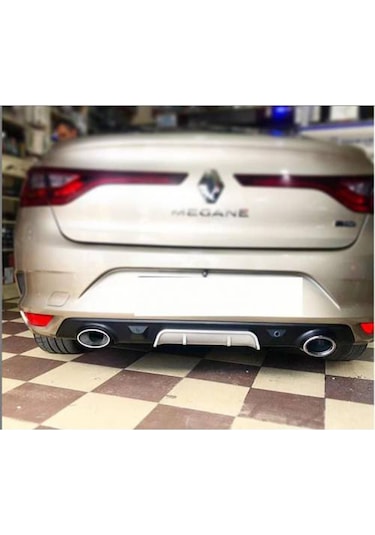 Renault Megane 4 Difüzör Arka Tampon Çift Egzoz Çıkışlı 2016-