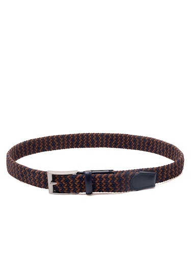 Pierre Cardin Multi Renk Örgü Erkek Kemer En 3,5 Cm Pc-1745 Kahverengi - Lacivert