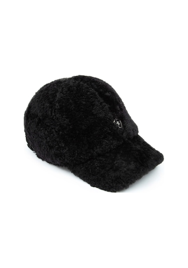 Tamer Tanca Unisex Kürk Siyah Şapka 524 Beyzbol Kurk Sapka Sıyah Kurk Siyah