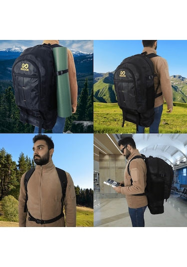 Baggor Siyah 90 L Outdoor Sırt Çantası Siyah